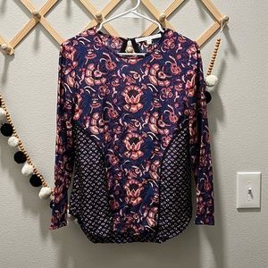 Veronica Beard Silk Keyhole Top